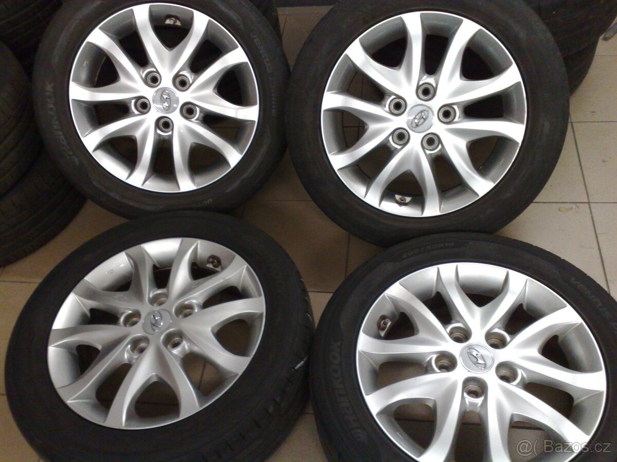 alu kola 5x114,3 r16 original hyundai čidla tpms 205/55/16