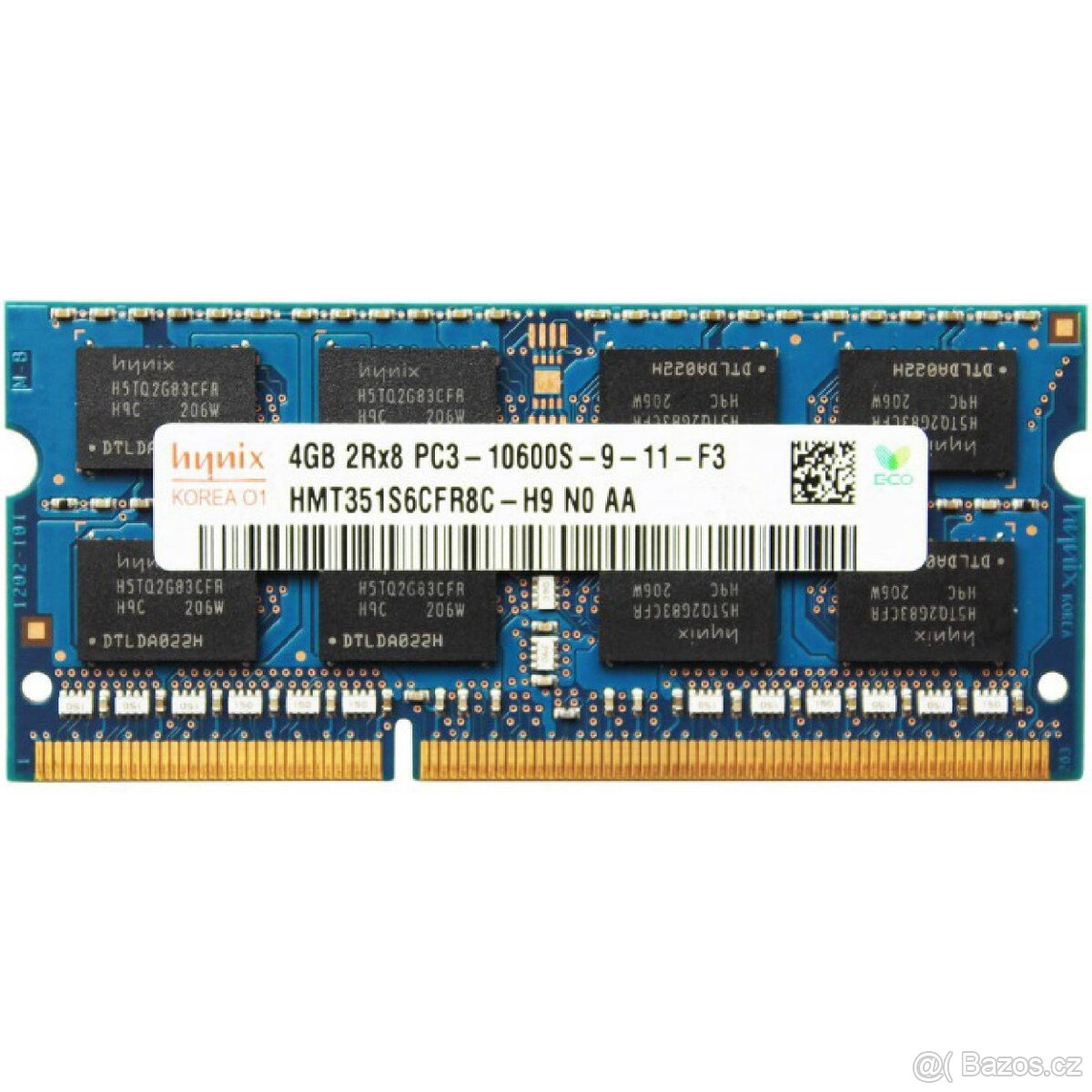 4ks Operačních notebookových pamětí DDR3,4GB + 2x2GB + 1GB