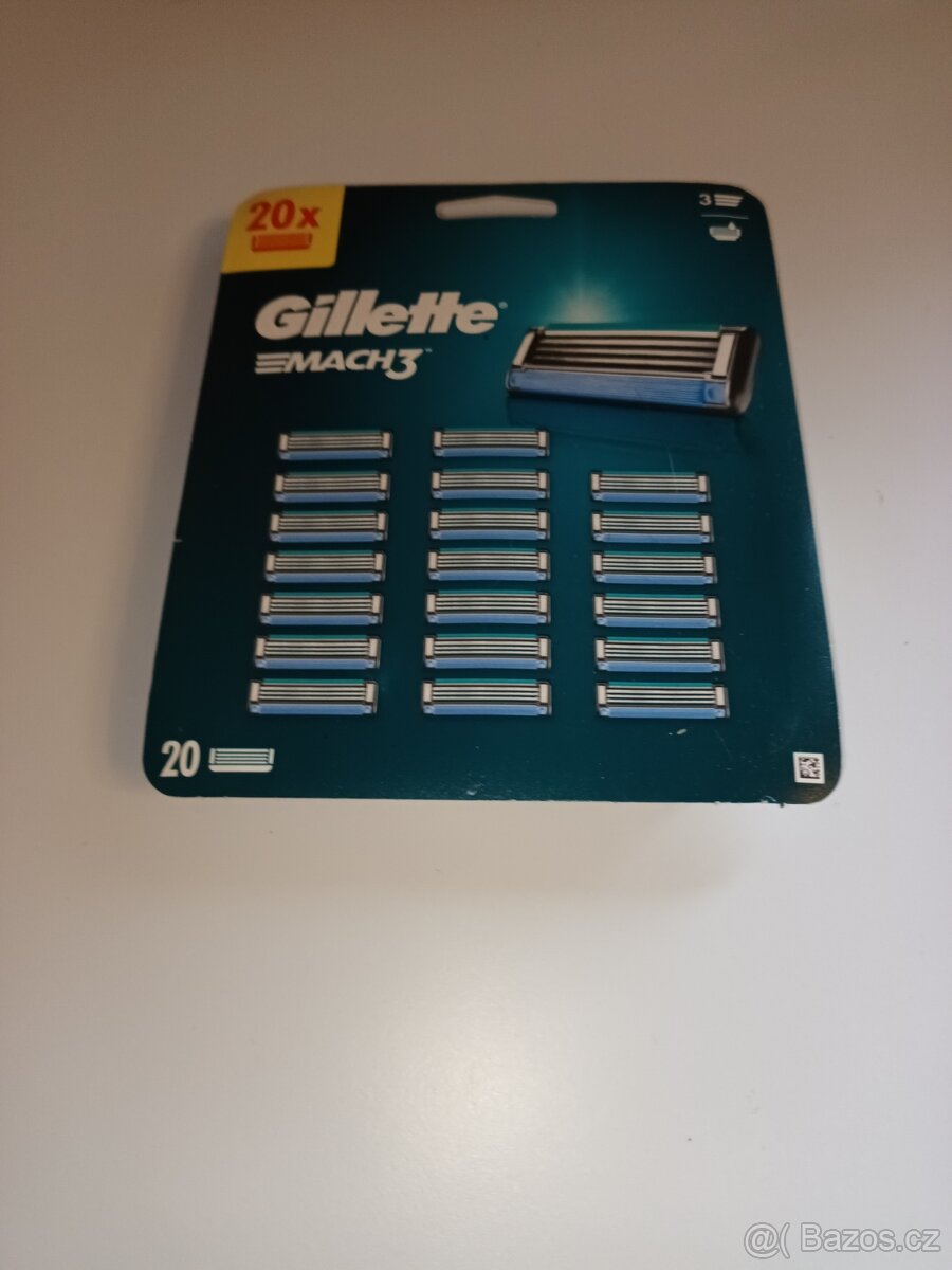 GILLETTE Mach3 náhradní hlavice 20 ks