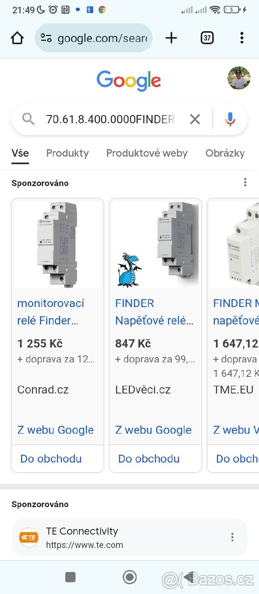 monitorovací relé Finder