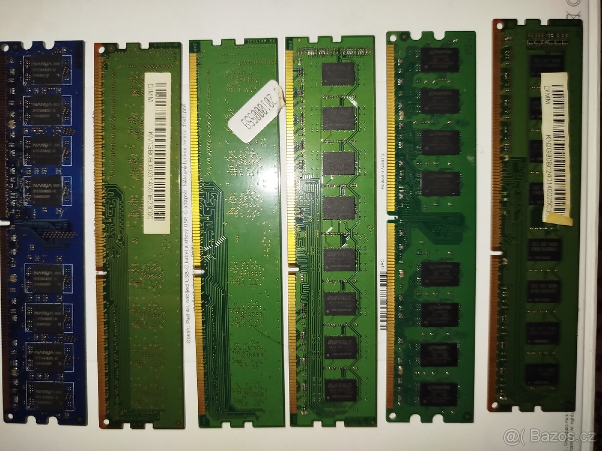 Prodám paměti Kingston HyperX DDR 3 a další pameti