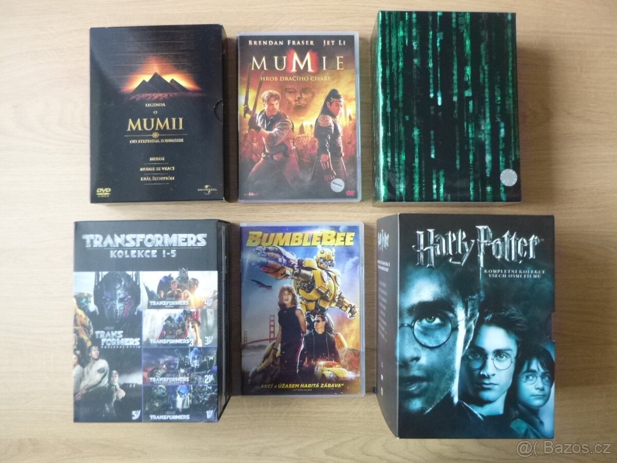 kolekce MUMIE, MATRIX, RYCHLE A ZBESILE, HARRY POTTER