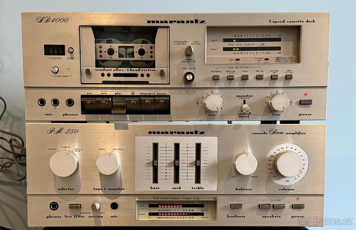 Marantz PM 250 Zesilovač + Marantz SD 4000 kazeťák