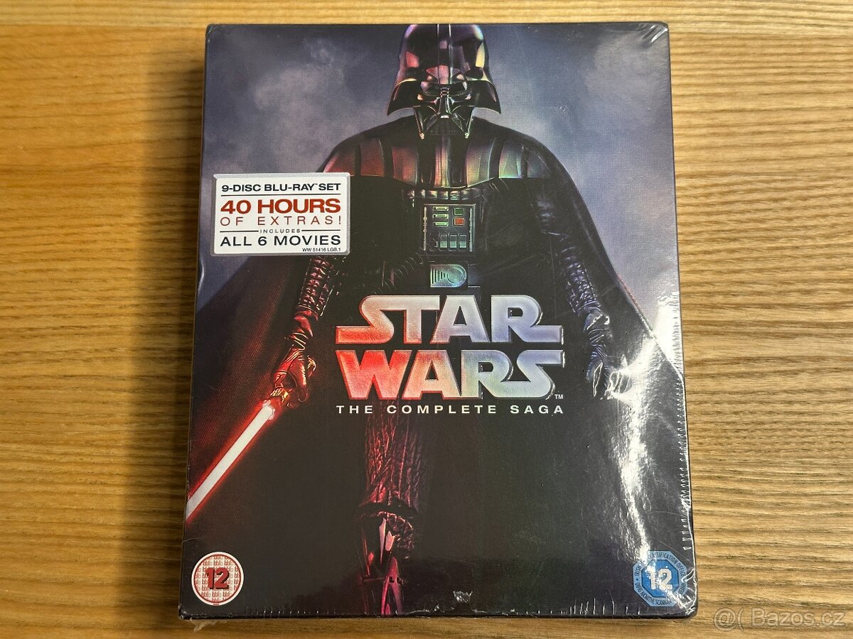 Blu-ray Star Wars The Complete Saga 1-6, 9 disků - NOVÉ 