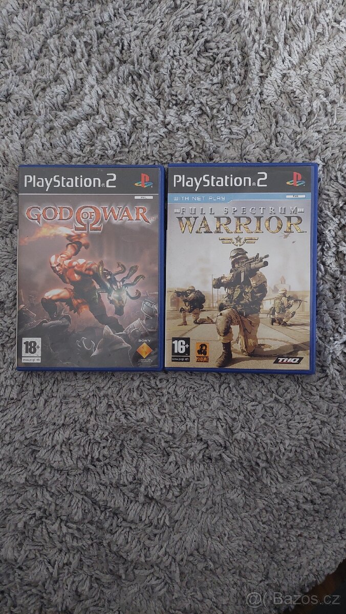 2x hra na PS2 - God of War a Full Spectrum Warrior