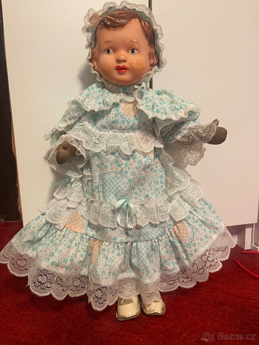 Starozitna panenka cca 48 cm