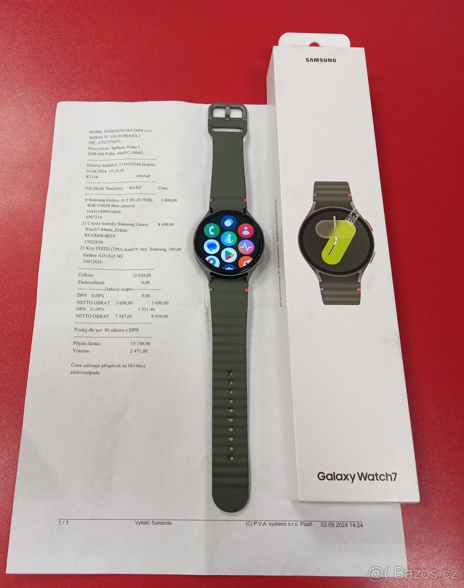 Samsung Galaxy Watch7 44mm záruka 8/2026