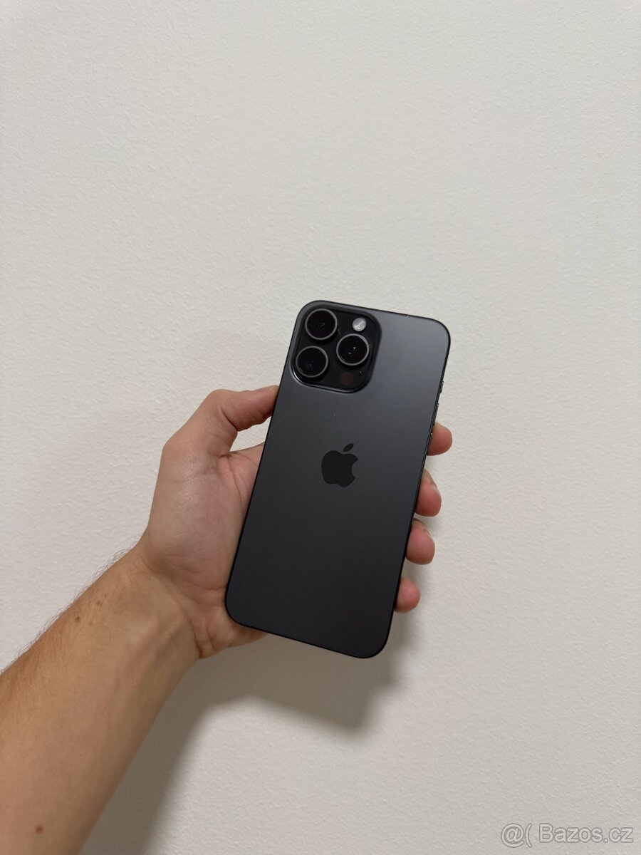 APPLE IPHONE 15 PRO MAX 1TB-ČERNÝ,BATERIE 94%,ZARUKA