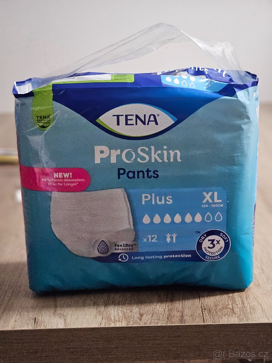 Prodám TENA Proskin Pants Super XL Inkontinenční kalhotky 12