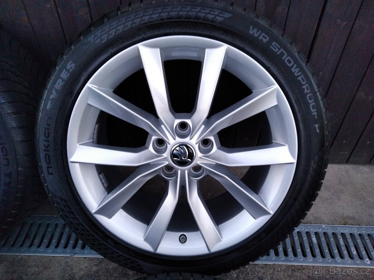 Zánovní zimní alu sada Škoda Superb III 18" 5x112