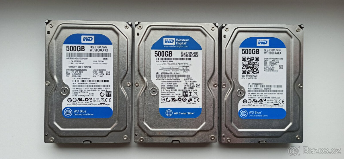 DISKY HDD 3,5" WD BLUE 500GB SATA