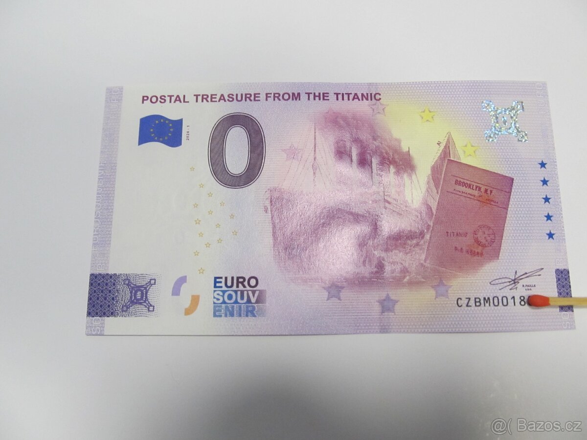 0 € Euro POSTAL TREASURE FROM THE TITANIC 2024