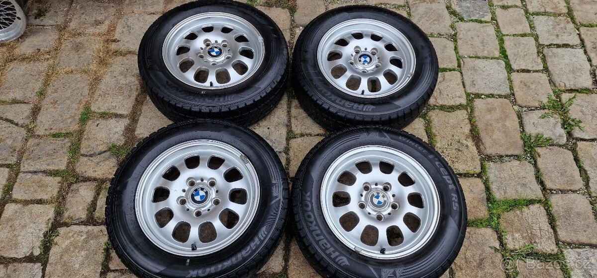 Disky BMW 15", 5x120, zimní pneu 195/65/15 - pošlu