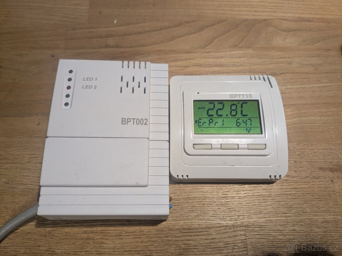 Bezdrátový termostat BPT710 a spínač BPT002