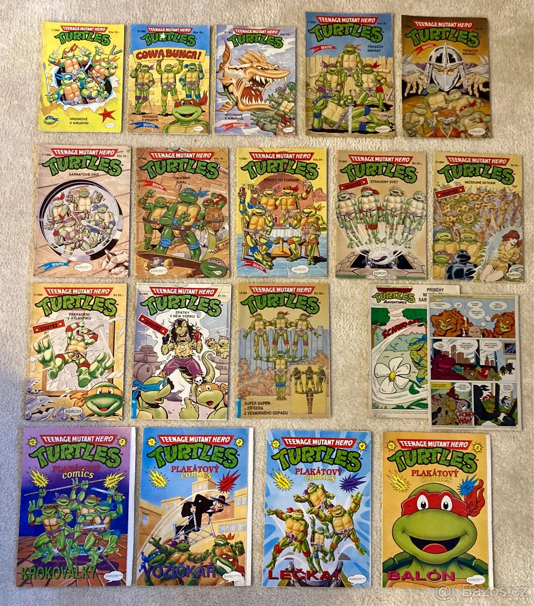 Želvy Ninja 1992-1993 a plakátové komiksy Turtles