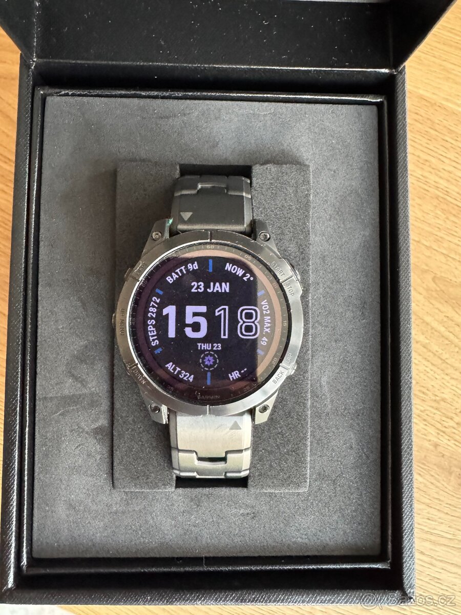 Garmin titanový pásek, náramek, 22mm Quickfit Fénix 7,8