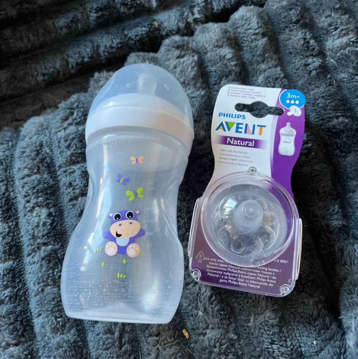 Láhev Philips Avent Natural + nové savičky 3m+