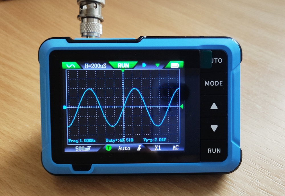 MINI Osciloskop Fnirsi 10MHz s funkčním generátorem - nový