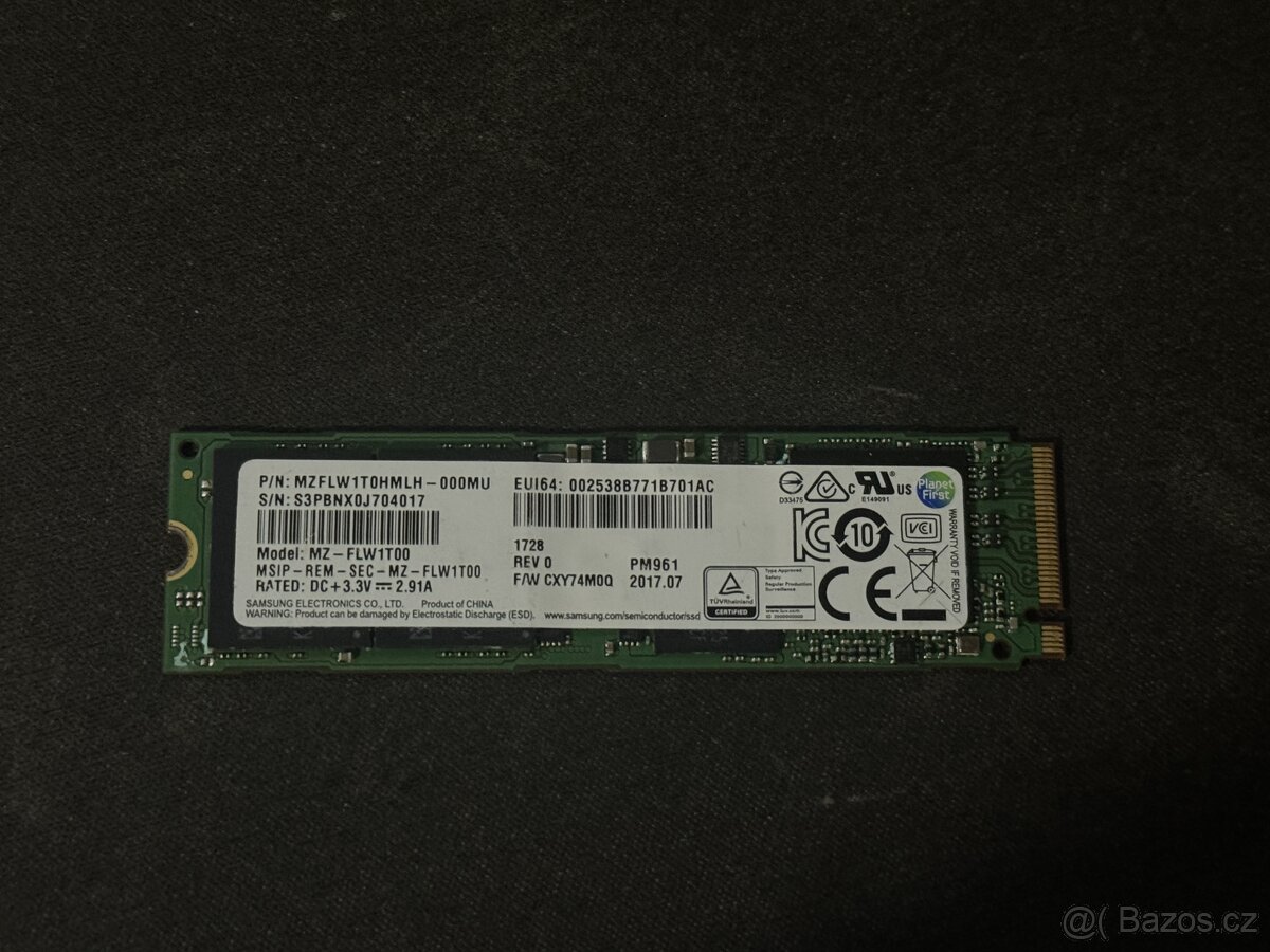 1TB M2 NVME SSD SAMSUNG PM961