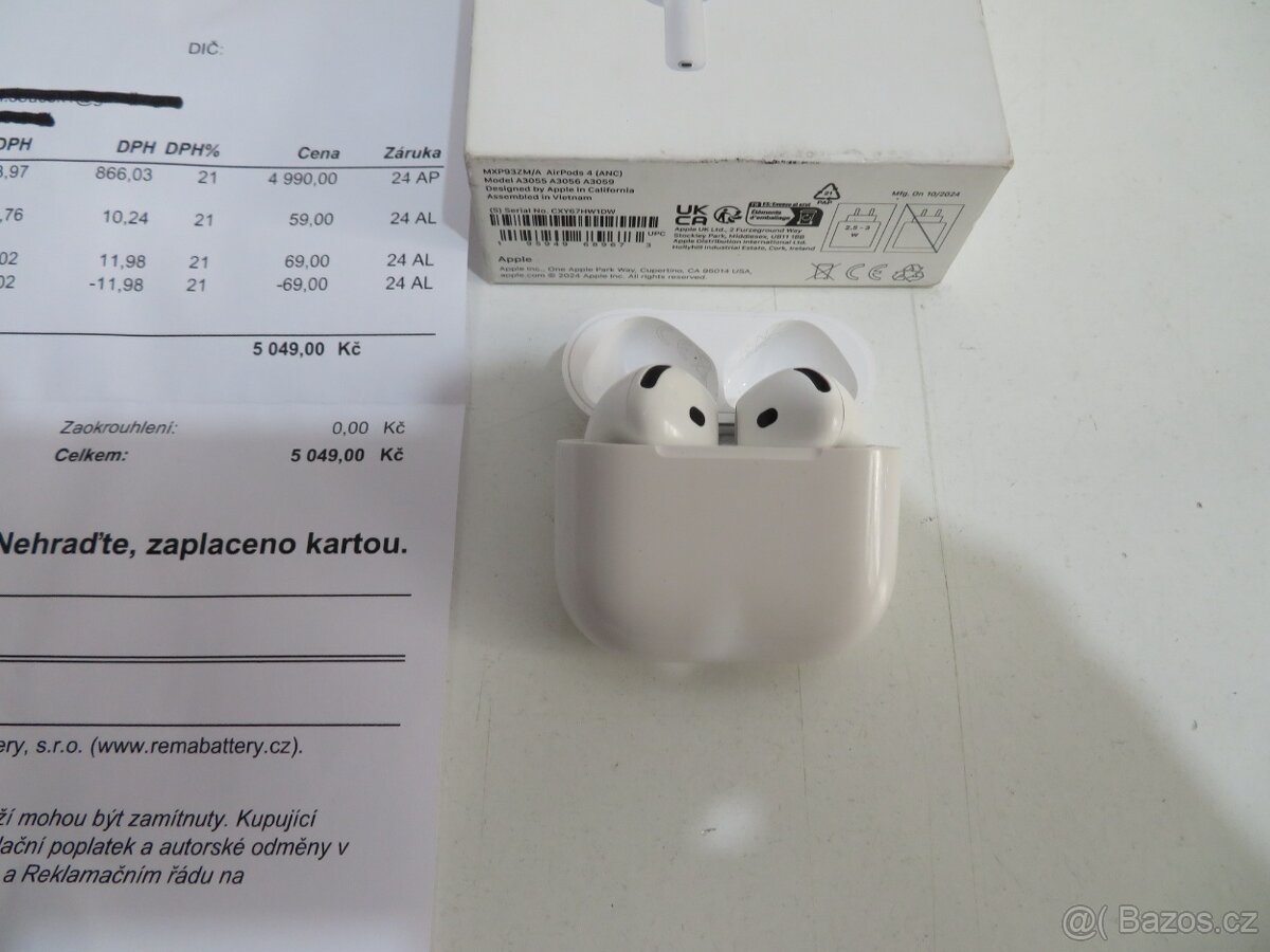 Sluchátka Apple AirPods 4 s aktivním potlačením hluku