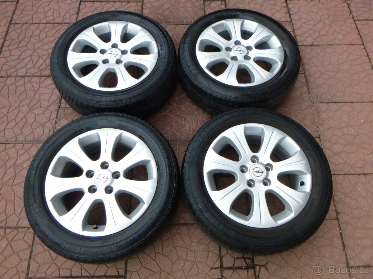 3. Letní sada alu kola - originál Opel GM 5x110 6,5Jx16 ET39