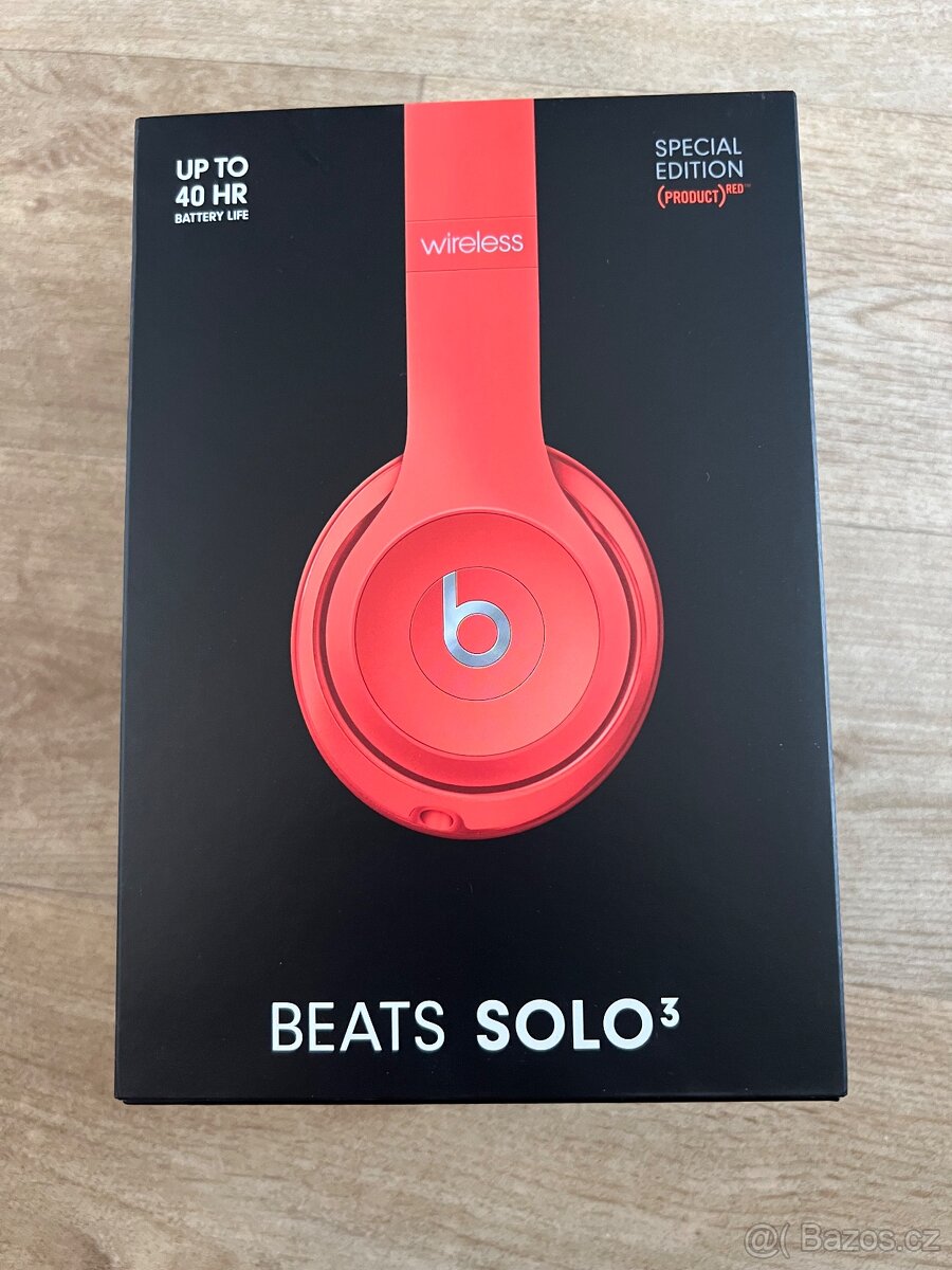 Beats Solo 3 Wireless - RED - 1 rok ZÁRUKA