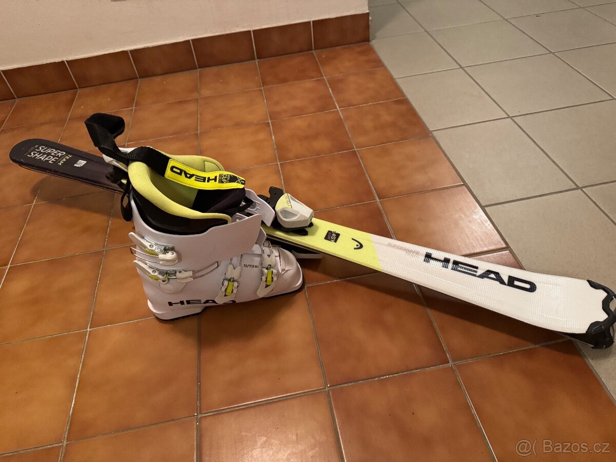 Dětský lyžařský set – HEAD Supershape Team 127cm,boty,helma