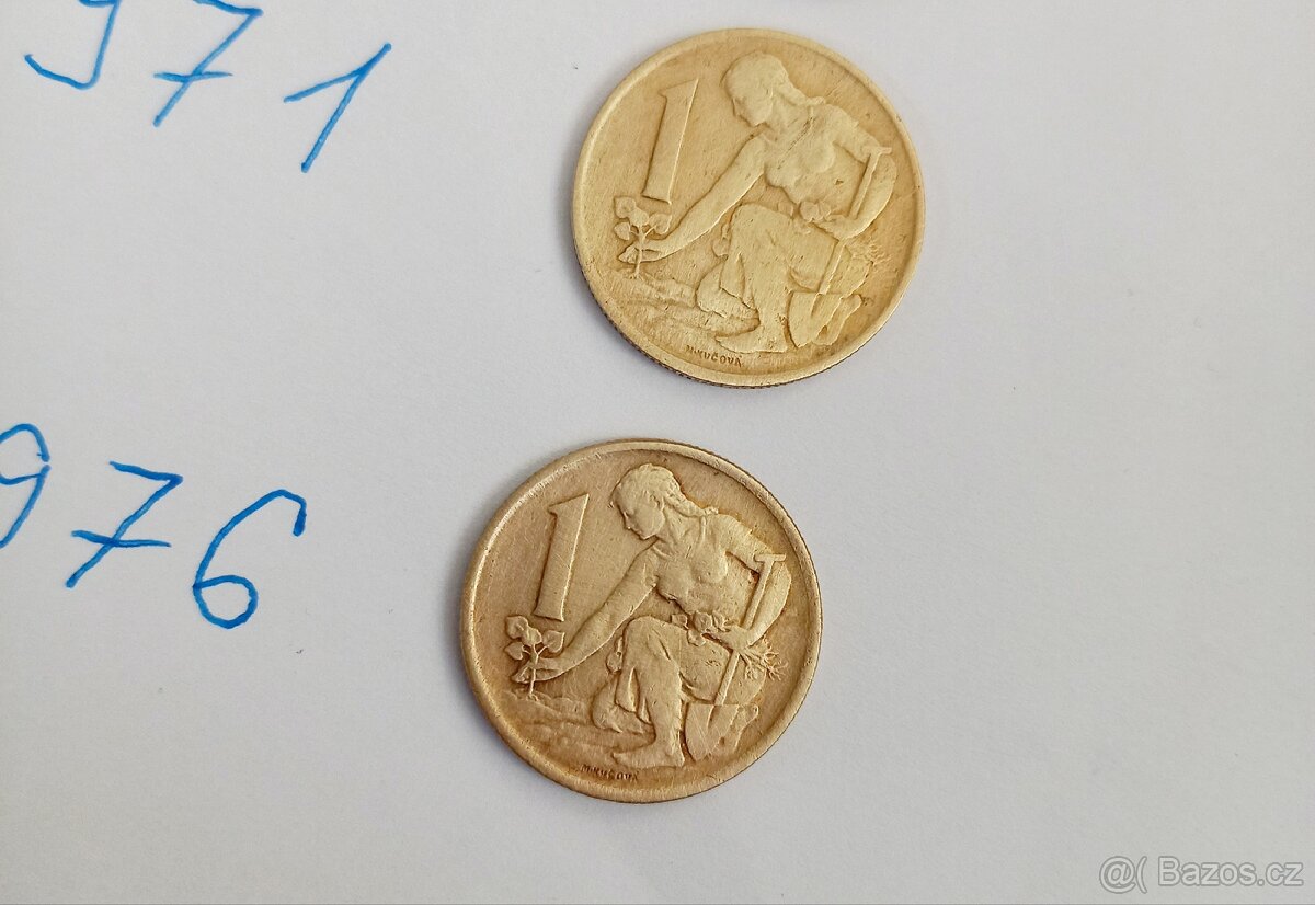 1 kčs 1962 / 1970 / 1971 / 1976