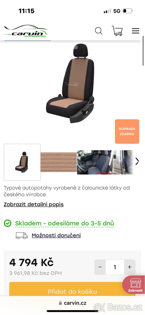 AUTO POTAHY ŠKODA ROOMSTER