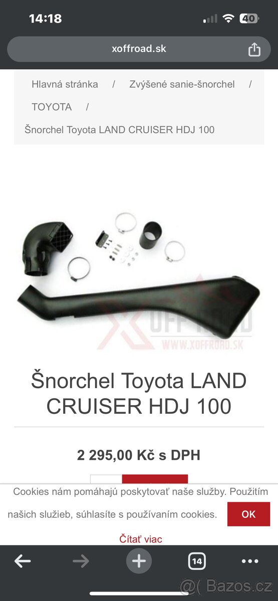 Toyota Land Cruiser 100 ŠNORCHL