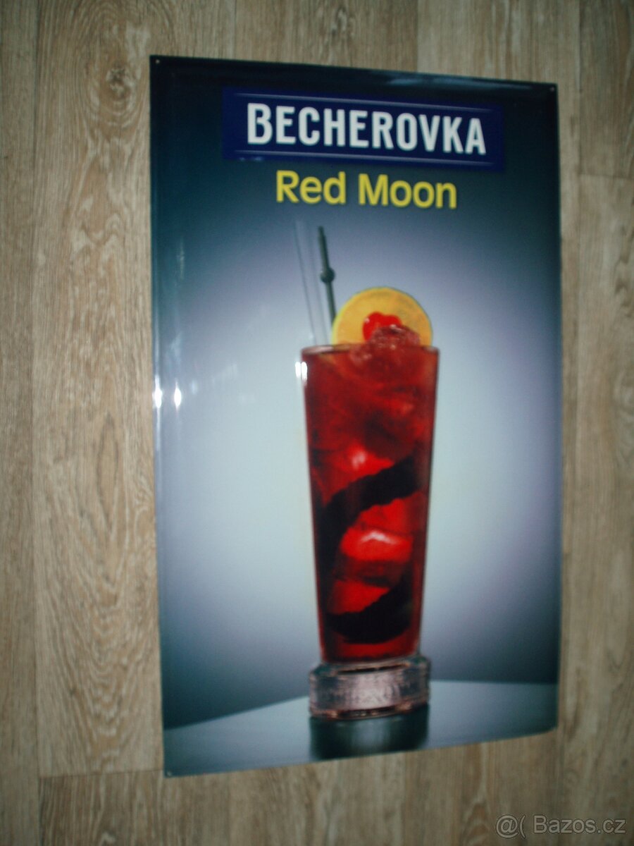 CEDULE plechová BECHEROVKA RED MOON