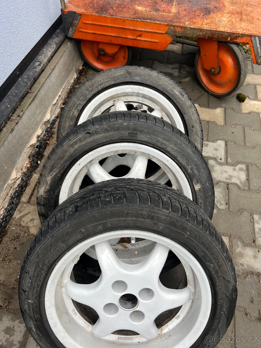 Alu kola 4x100 nové letní pneu 195/50 r15