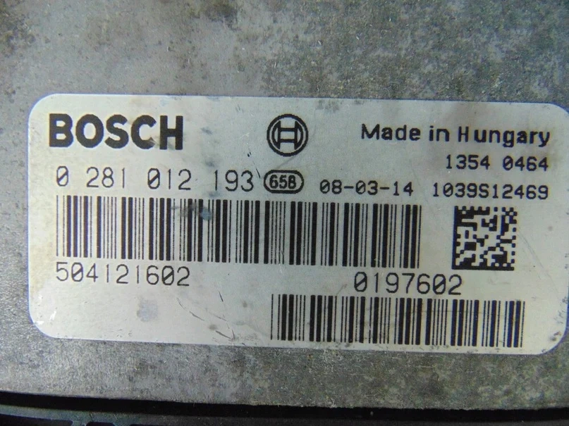 Řídicí jednotka EDC16C39 IVECO 504121602 BOSCH 0281012193