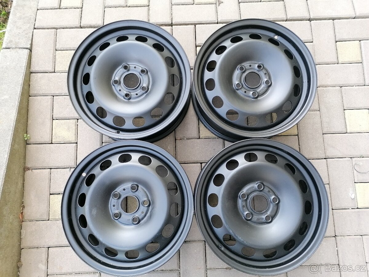 Plechové disky 6J16 5X112 ET48 Škoda VW Seat Audi