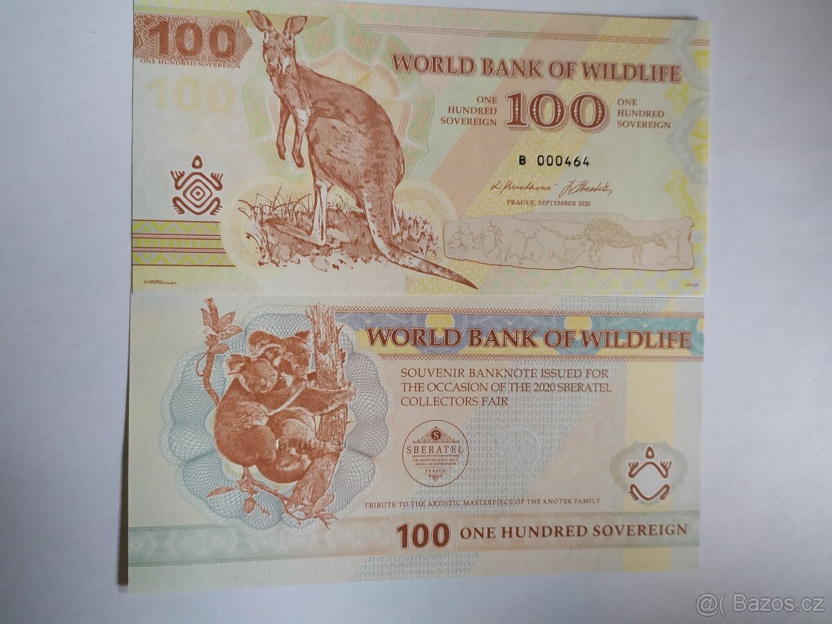 Sběratelská bankovka - Wildlife - klokan
