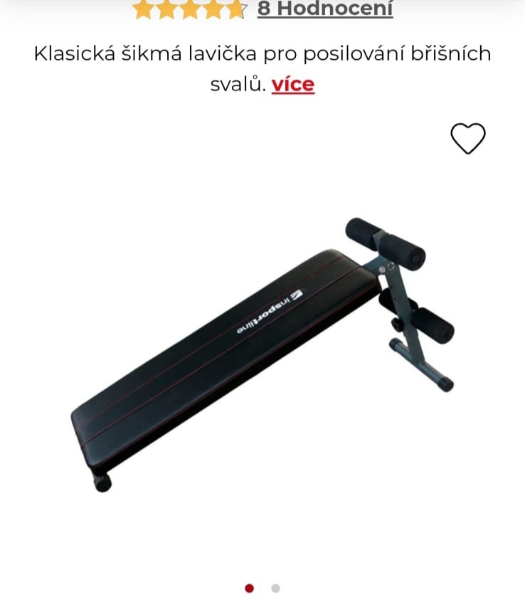 Šikmá lavice sportline