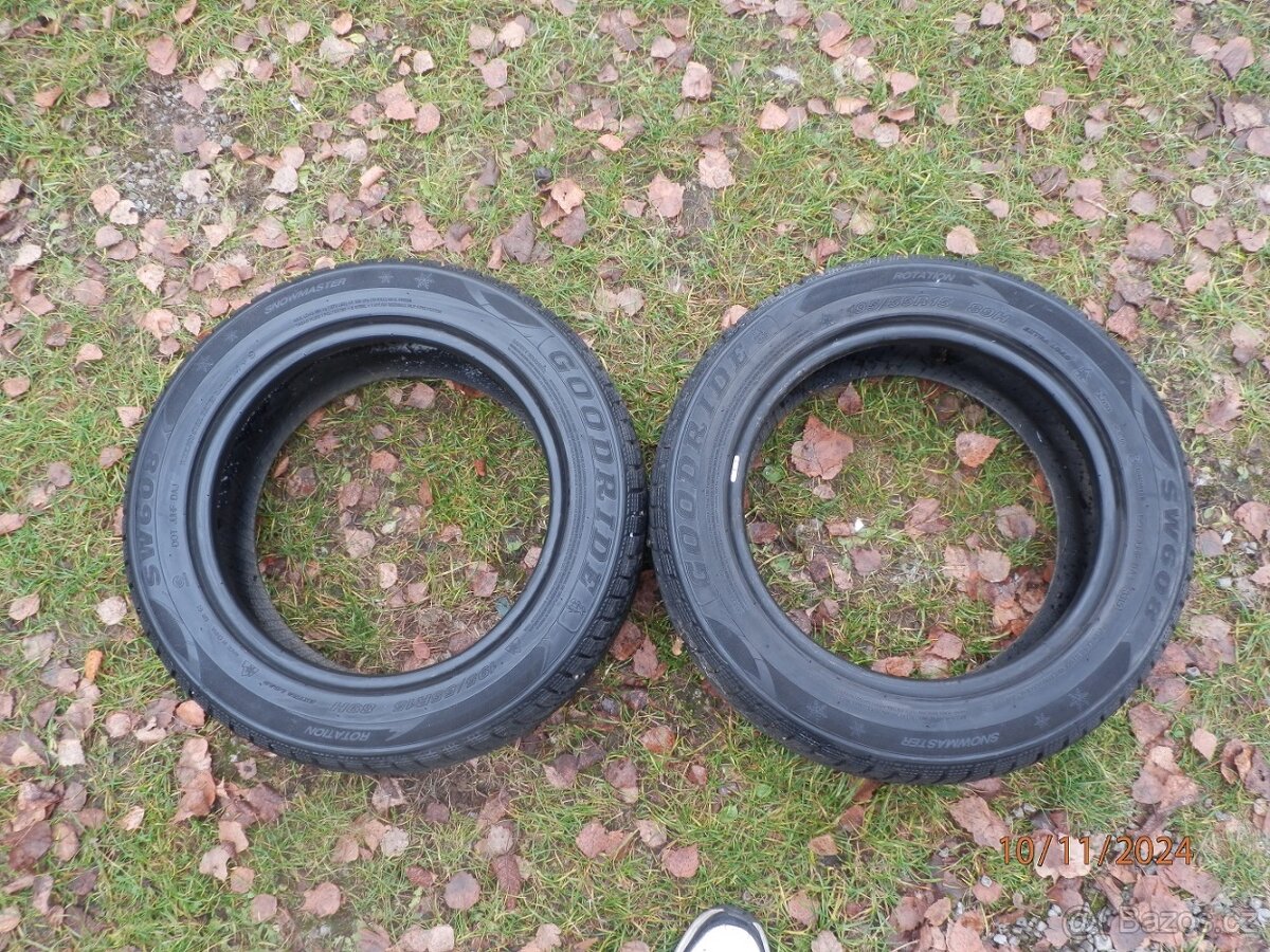 2xZimní gumy GOODRIDE 195/55 R15 2x7MM