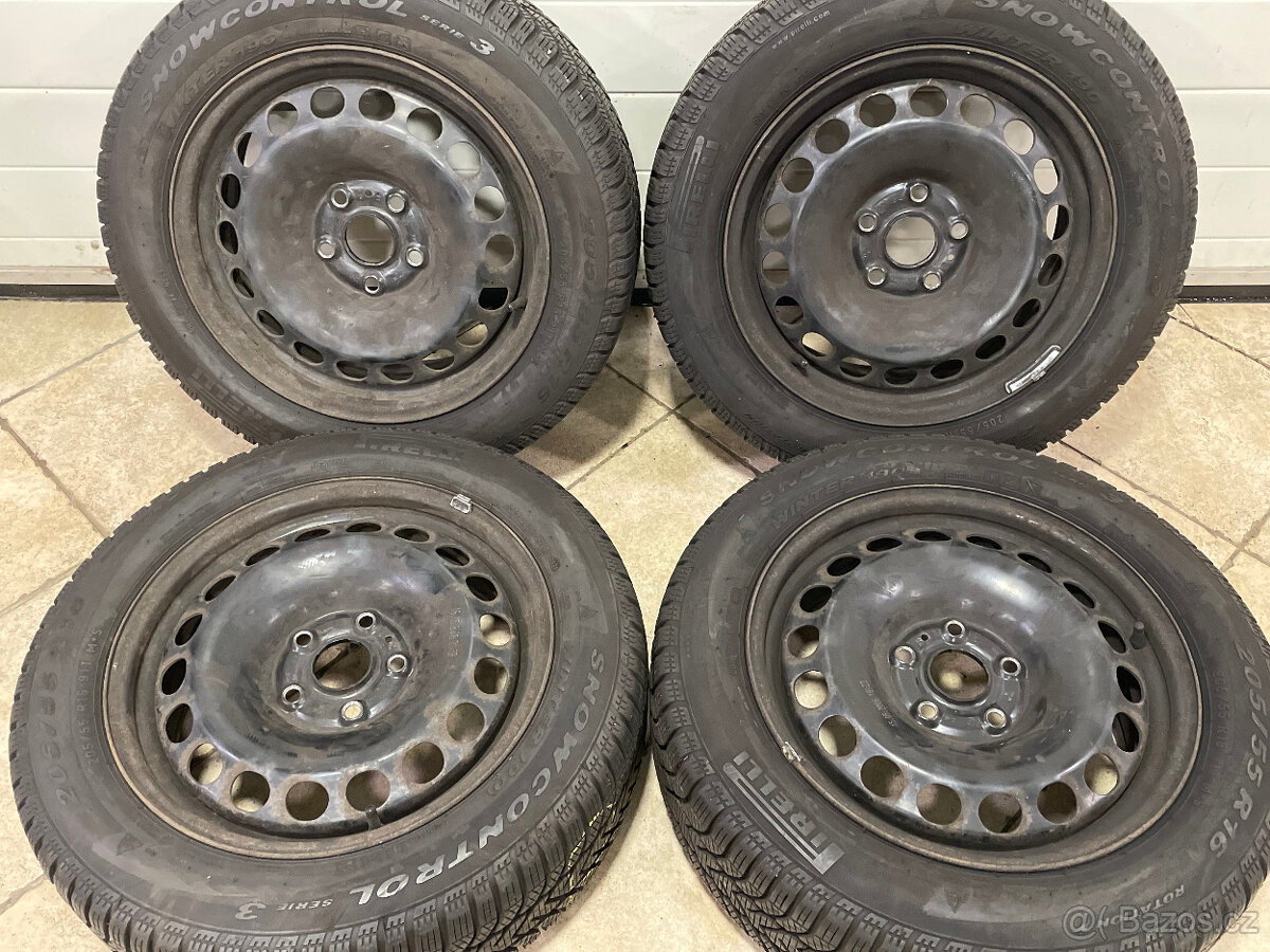 Zimní sada 5x112 et41 Volkswagen,Škoda 205/55 R16 Pirelli