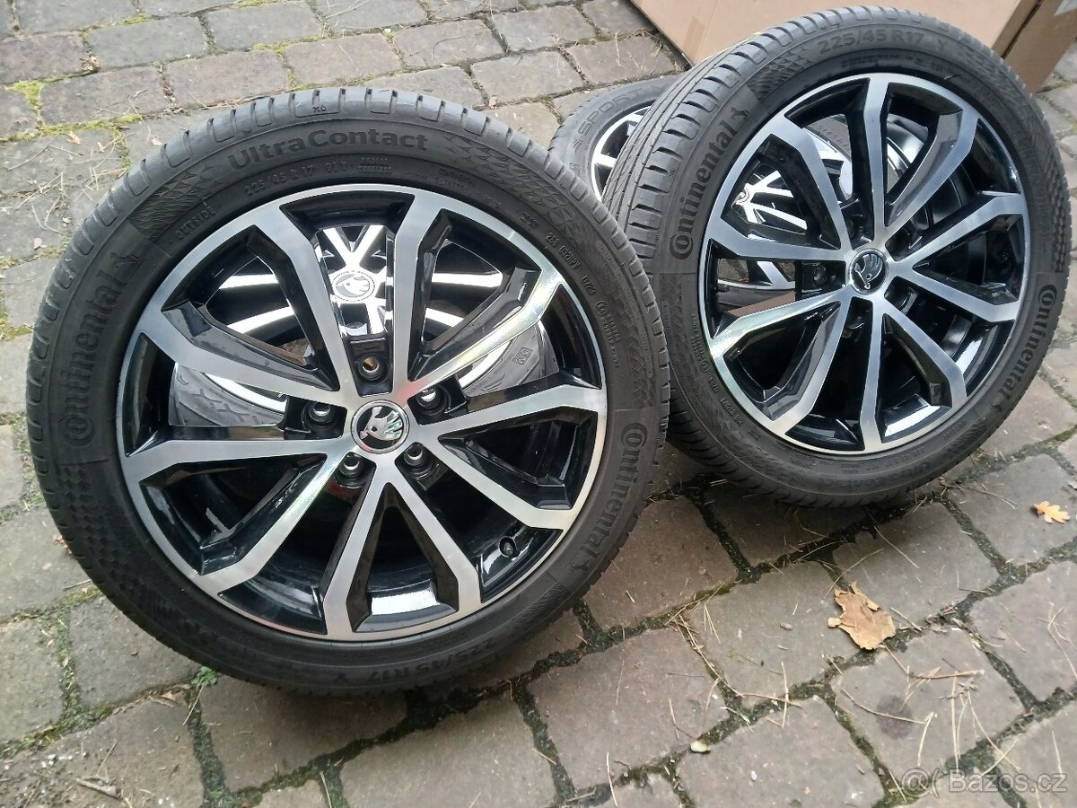 ALU kola,sada,originál Škoda HAWK,225/45 R17,5x112,4x7mm,TOP