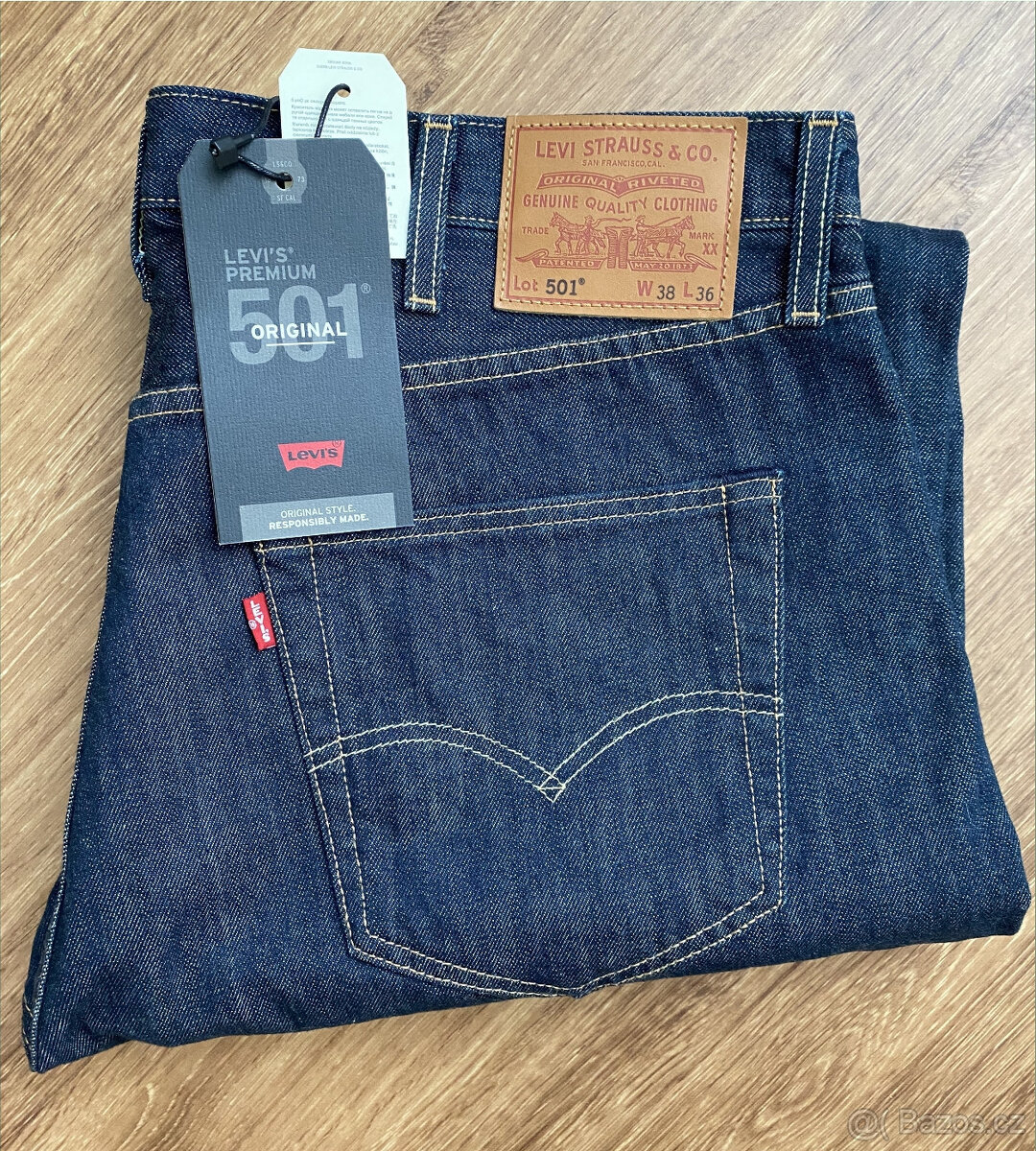 Nové pánské džíny Levi's 501 Straight Fit W38/L36