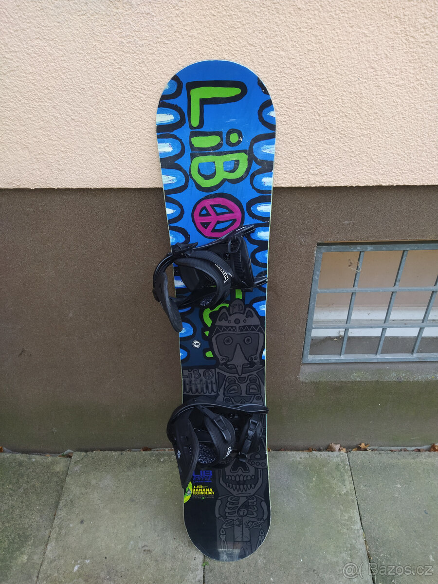 snowboard Lib technologies, 140 cm, vázání Nitro