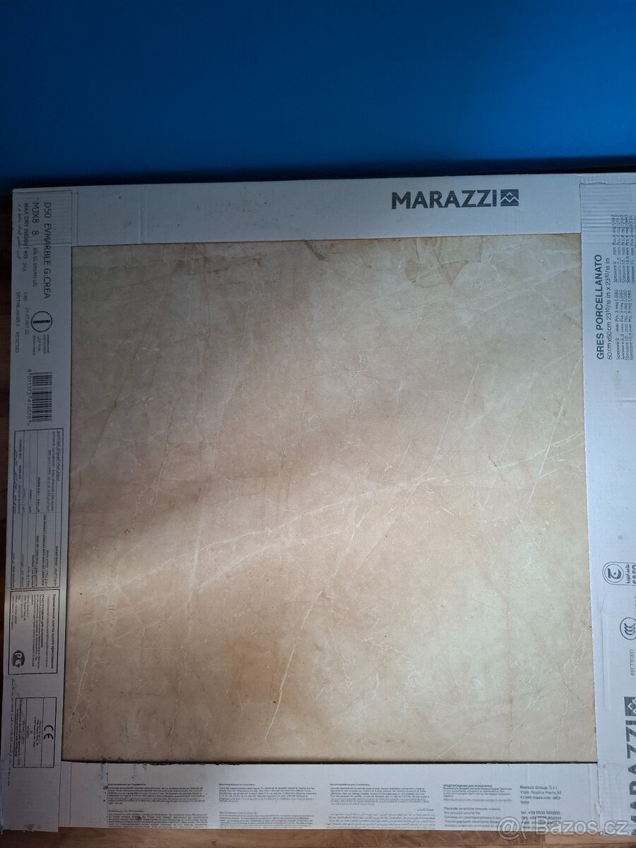 Dlažba Marazzi, béžová světla 60x60