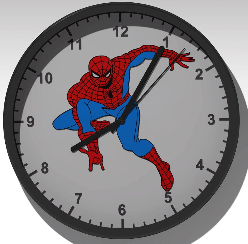 Spiderman 3D hodiny