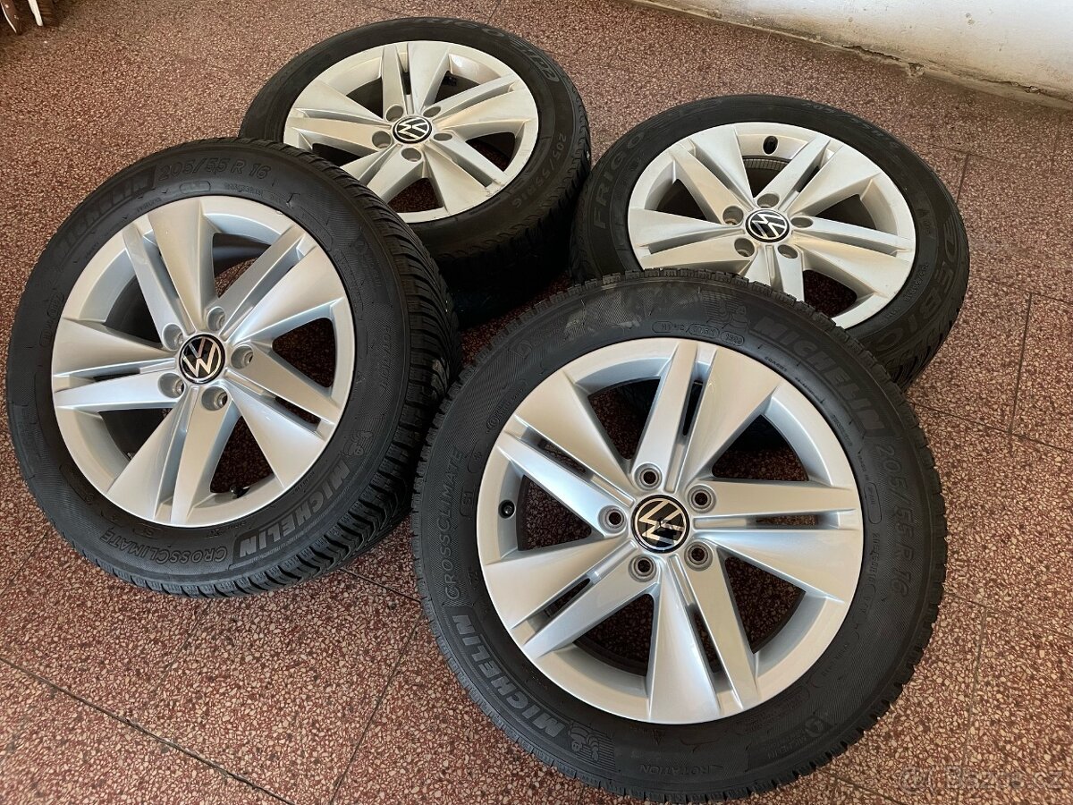 Originální alu kola Volkswagen,5x112 R16,zimní 7mm