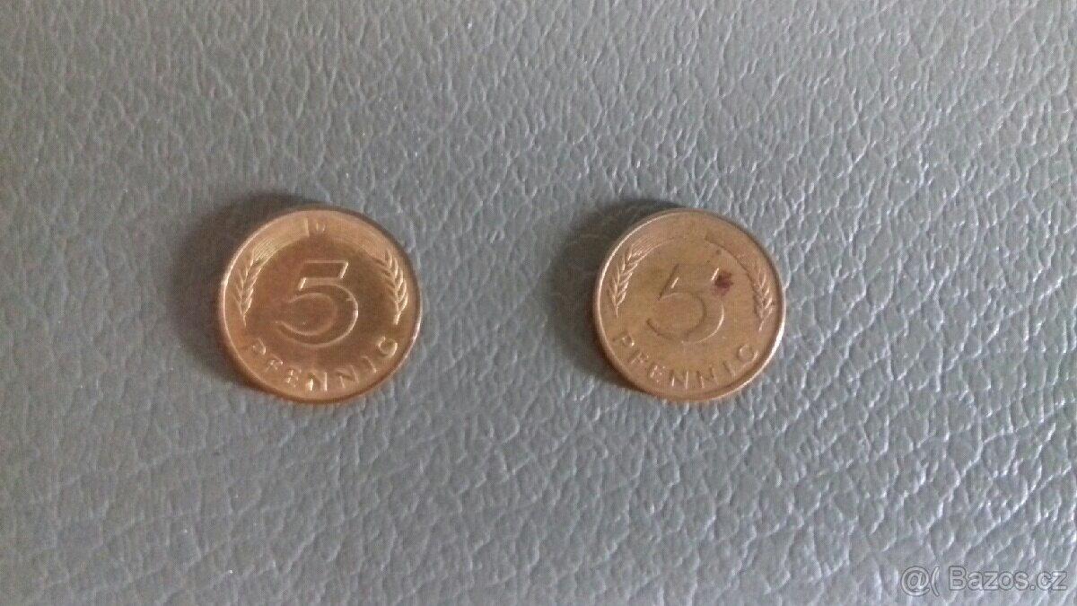 Mince 5 pfennig 1976 a 1977