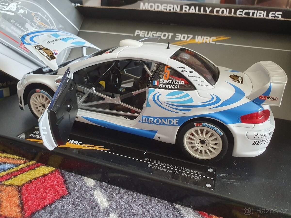 Peugeot 307 wrc 1:18 rally limitka 559ks,sunstar, Sarrazin