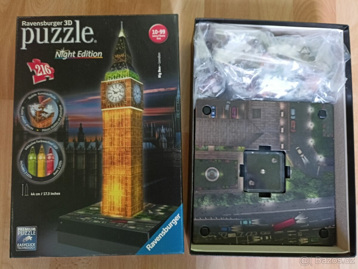 3D puzzle ravensburger Big Ben noční edice