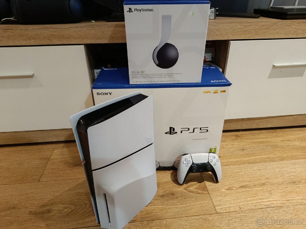 PlayStation 5 slim + sluchátka - záruka