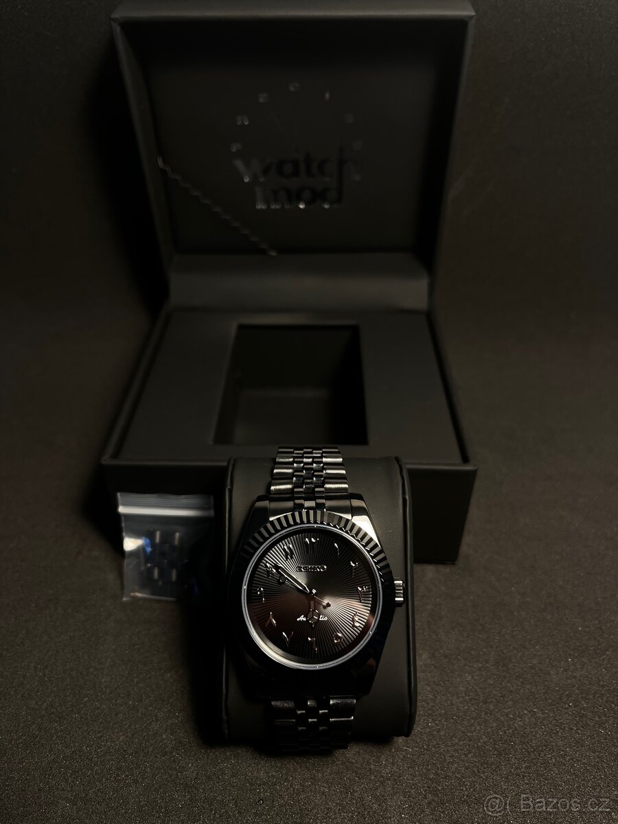 Seiko mod Arabic Full Black