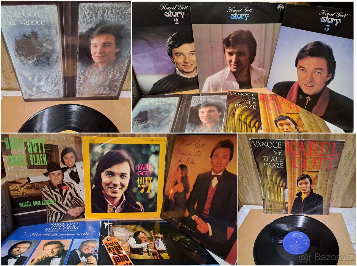 LP 10x KAREL GOTT, 2x Štajdl, 5x Felix Slováček